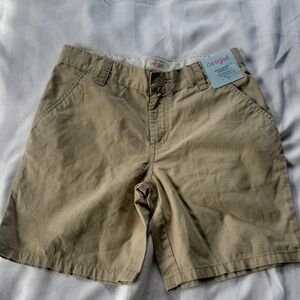 Cat & Jack Flat Front Adjustable Waistband Tan Shorts, Size 10, NWT